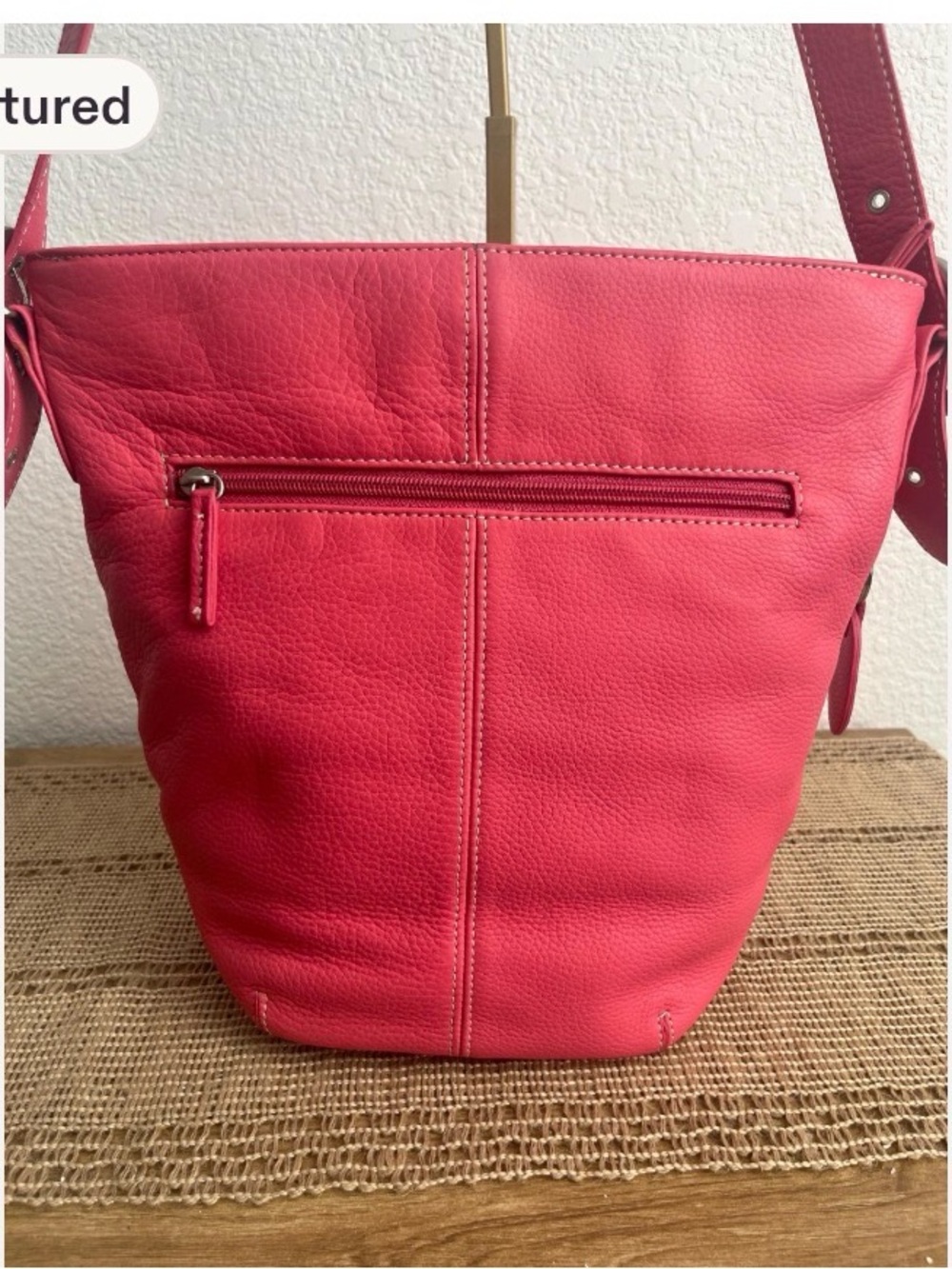 Tig and Co by Tignanello Rosa Pink Hobo Bucket Bag like new